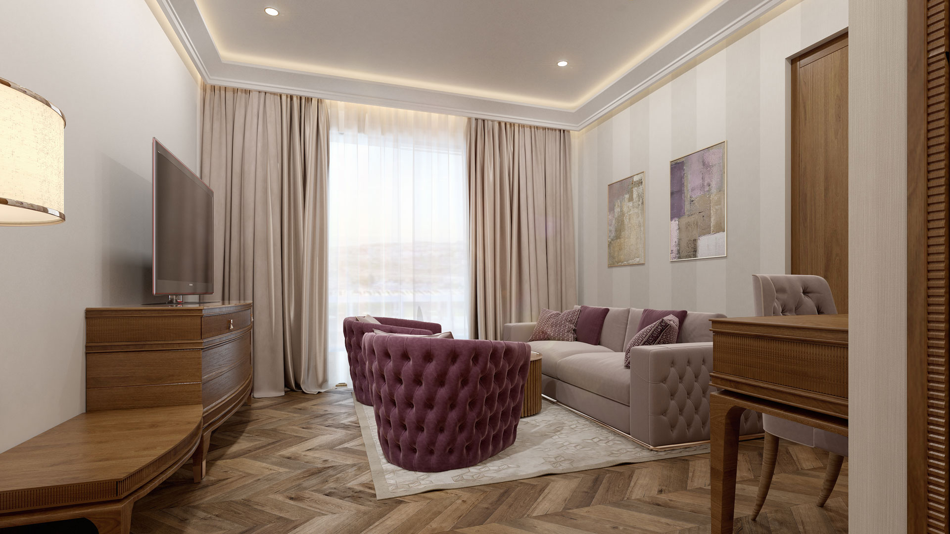 הדמיית חדר סוויטה - מלון קפריסין
